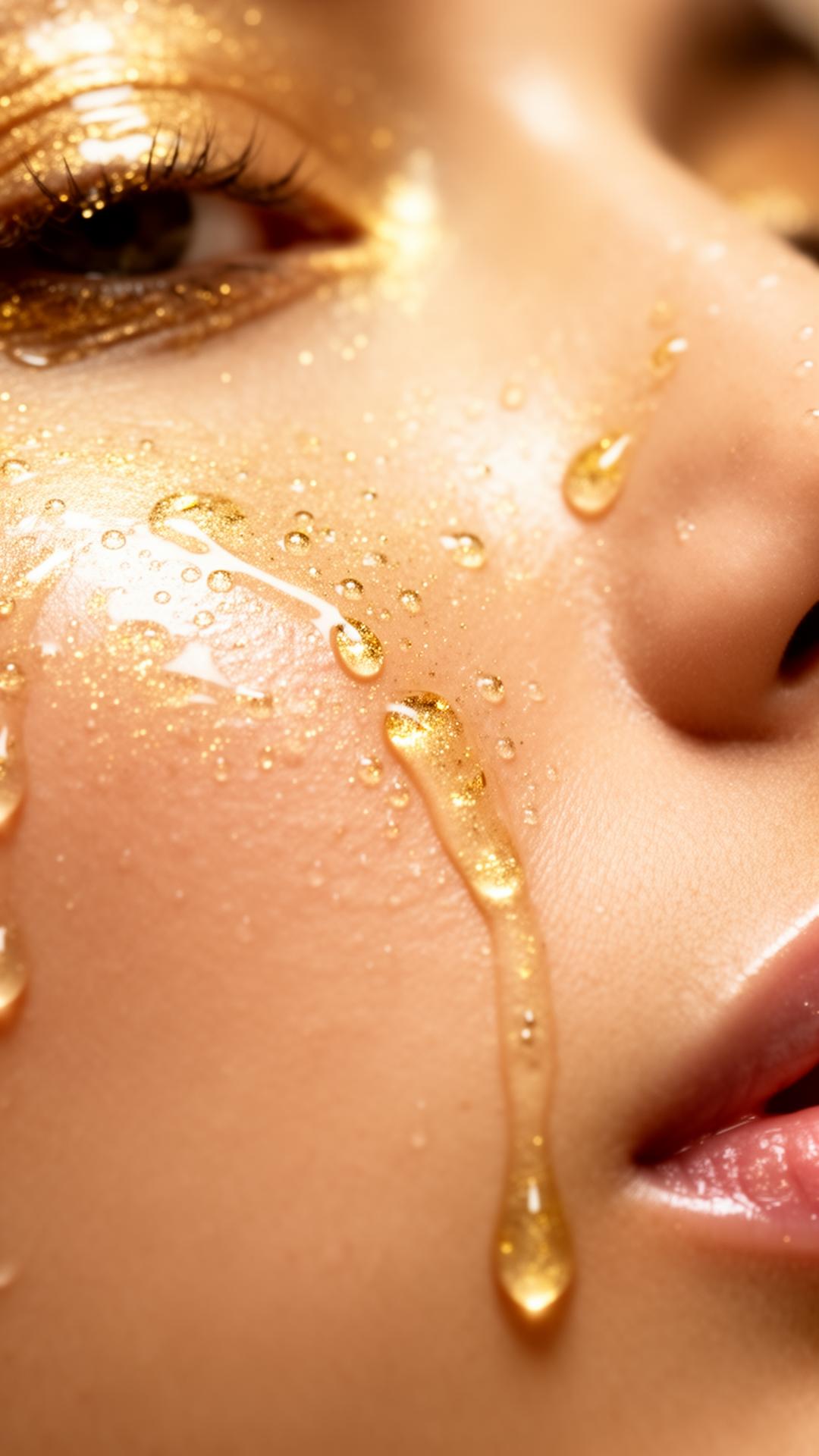 Detalhe sérum dourado
